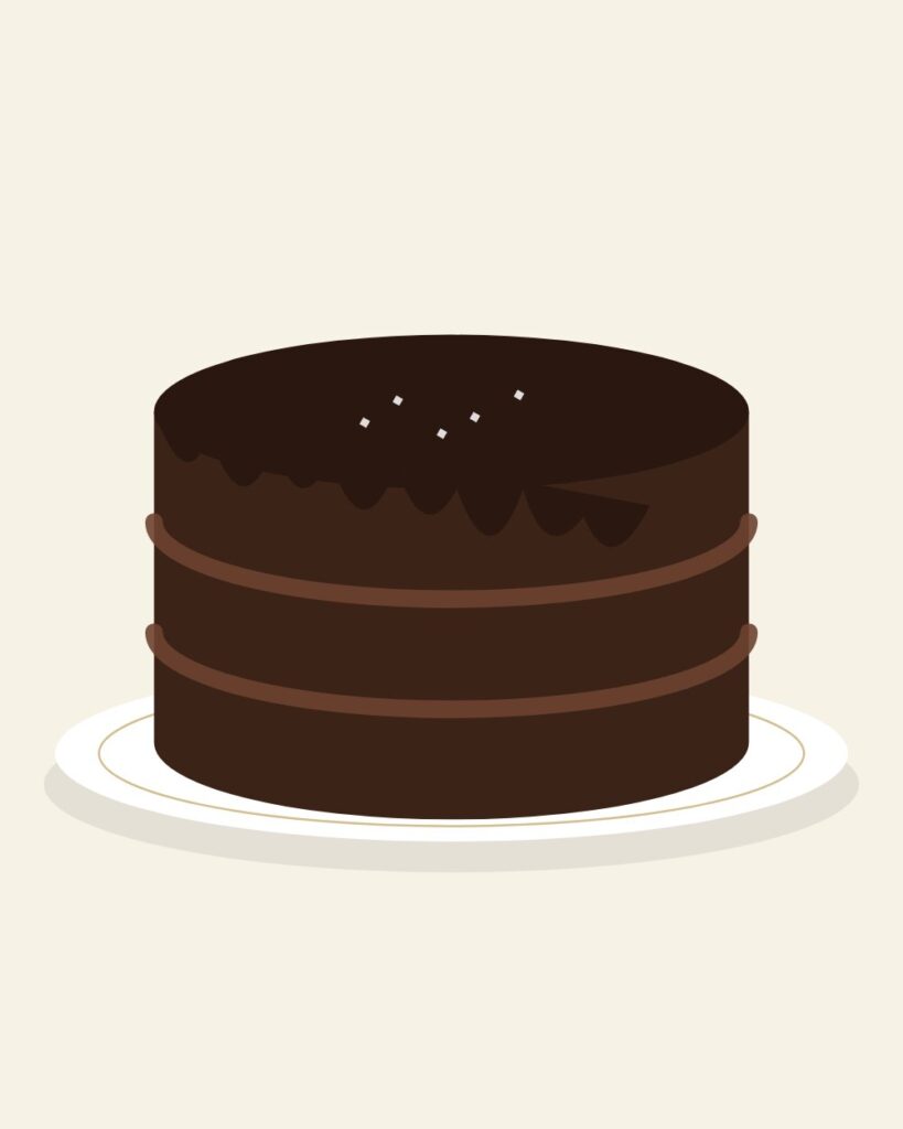 Pastel de chocolate amargo y flor de sal